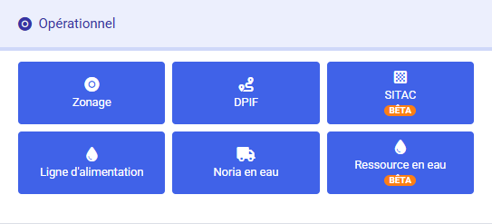 Bouton SITAC dans les outils opérationnels.