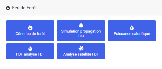 Bouton Simulation propagation feu dans la catégorie Feu de Forêt.